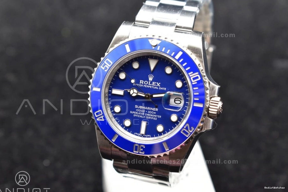1:1 VS Ceramic 904L 1134 VSF Best Submariner LB Edition 116619 WaterResistant Steel Blue 0911